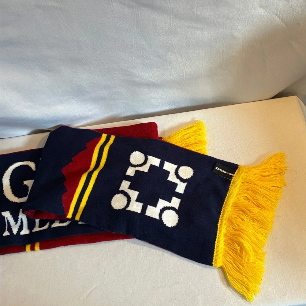 MLS REAL Salt Lake Burgundy yellow navy blue Soccer fan game knit winter scarf